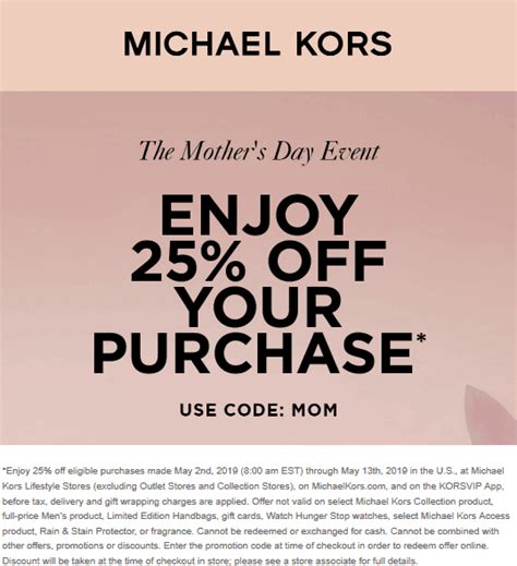 promotion code for michael kors online|michael kors coupon code online.